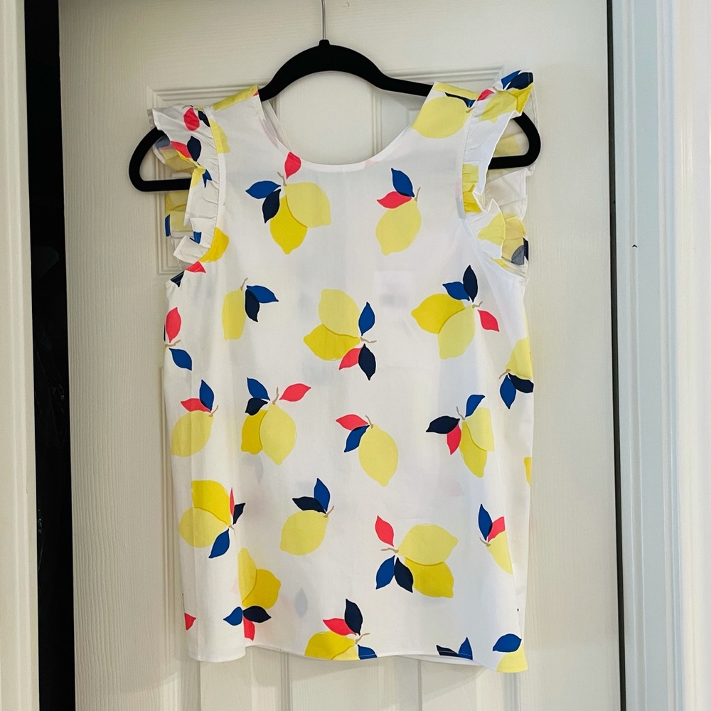 🍋 NWT Kate Spade lemon blouse XS